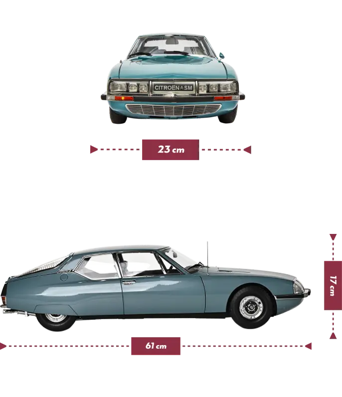 Citroën SM de profil et de face